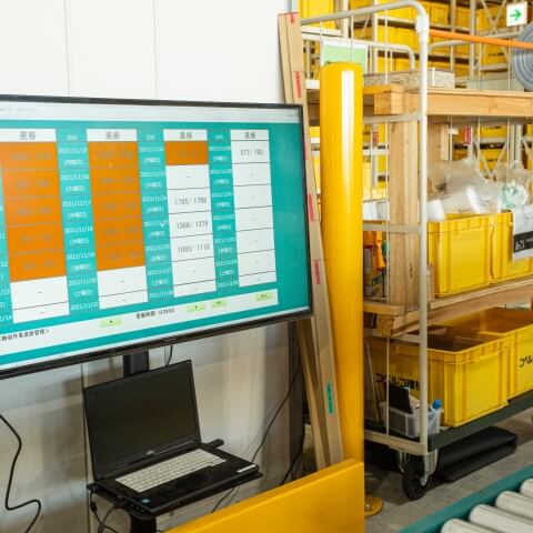 見える化が進むパーツロジセンター