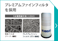 プレミアムファインフィルタを採用