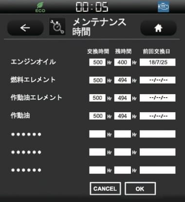 メンテナンス時間