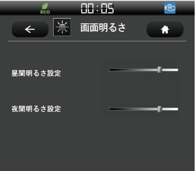 画面明るさ
