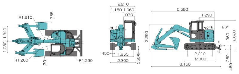 SK80UR-6E 全体図